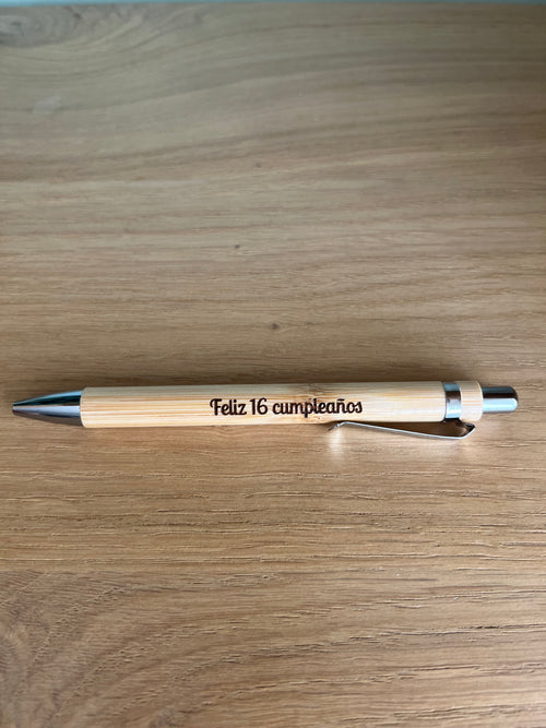 Bolígrafo de bambú personalizado - vista adicional 2