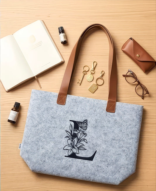 Bolso shopper con inicial