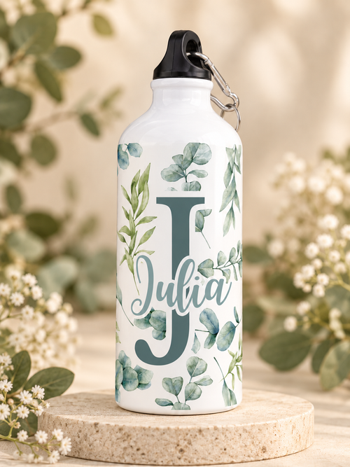 Botella personalizada 600 ml, modelo Eucalipto