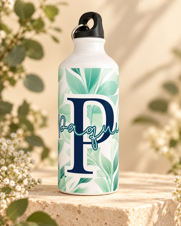 Botella personalizada 600 ml, modelo Hojas