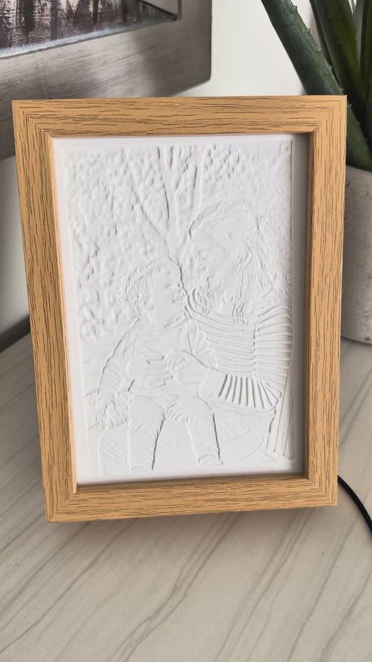 Marco de madera MDF con litofanía